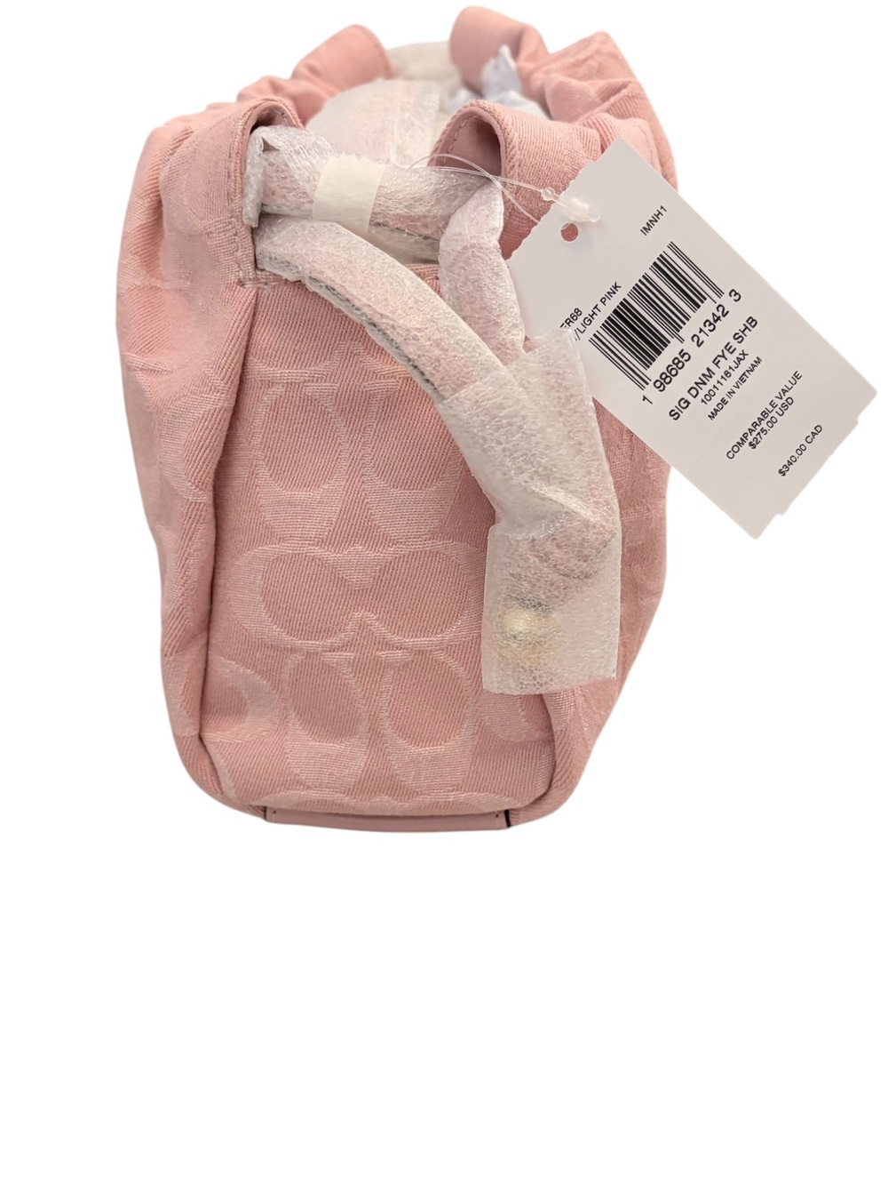 Coach Faye Shoulder Bag In Signature Pink Denim - Picture 4 of 11